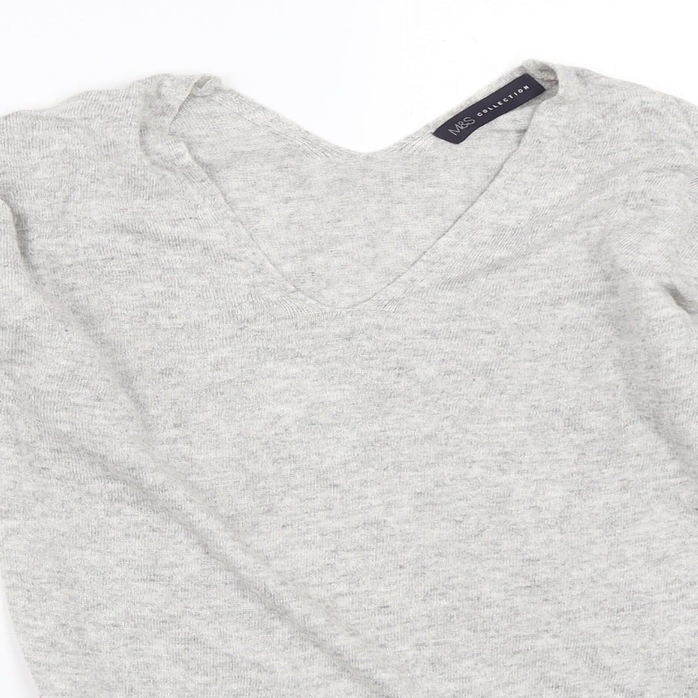 Marks and Spencer Womens Grey   Pullover Jumper Size 8