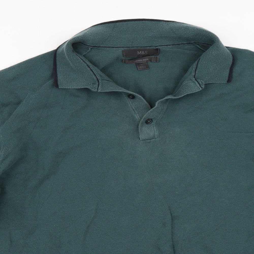 Marks and Spencer Mens Green   Pullover Jumper Size XL