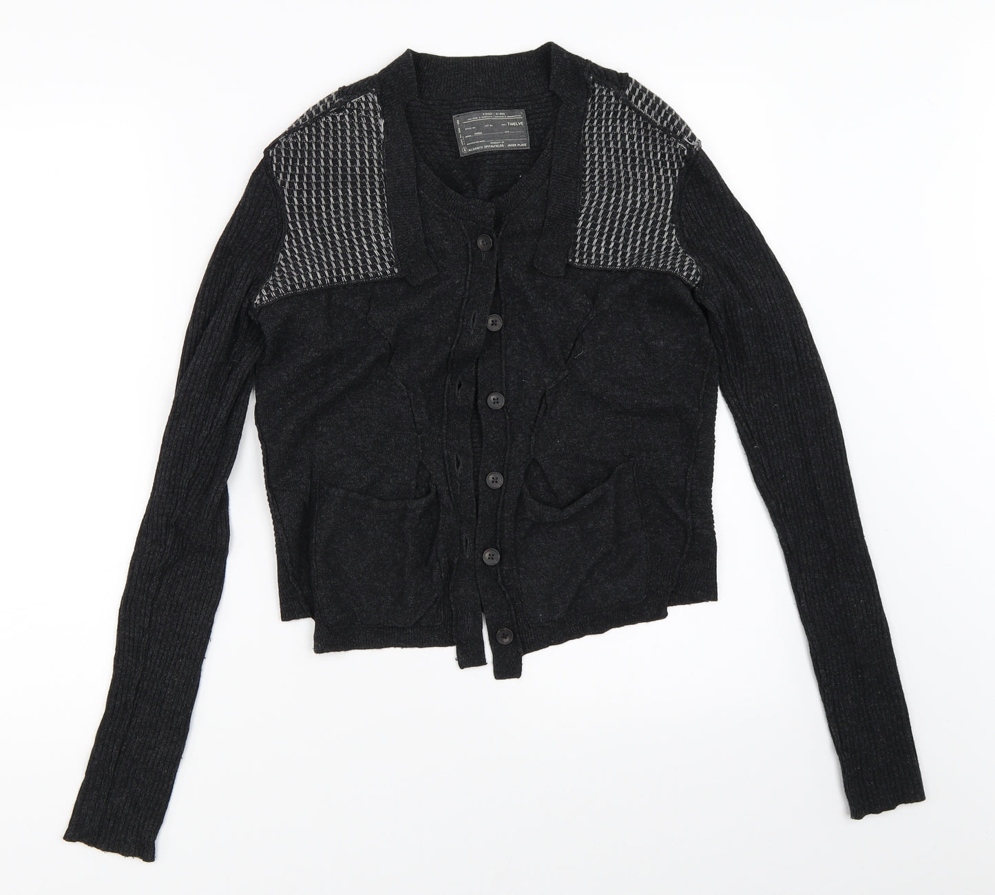 AllSaints Womens Grey   Cardigan Jumper Size 12