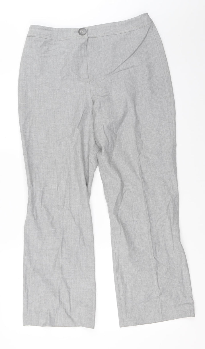 Country Casuals Womens Grey Trousers Size 12 L28 in