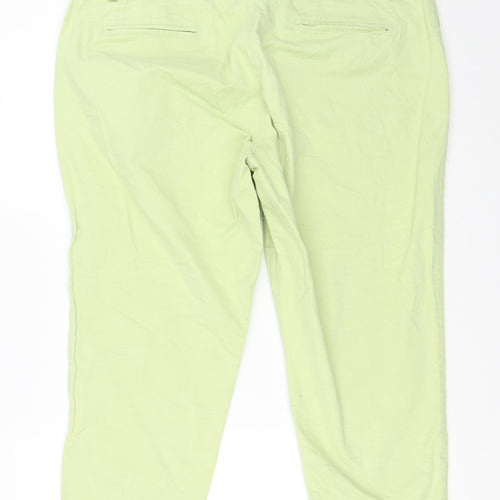 Laura Ashley Womens Green   Cropped Trousers Size 18 L22 in