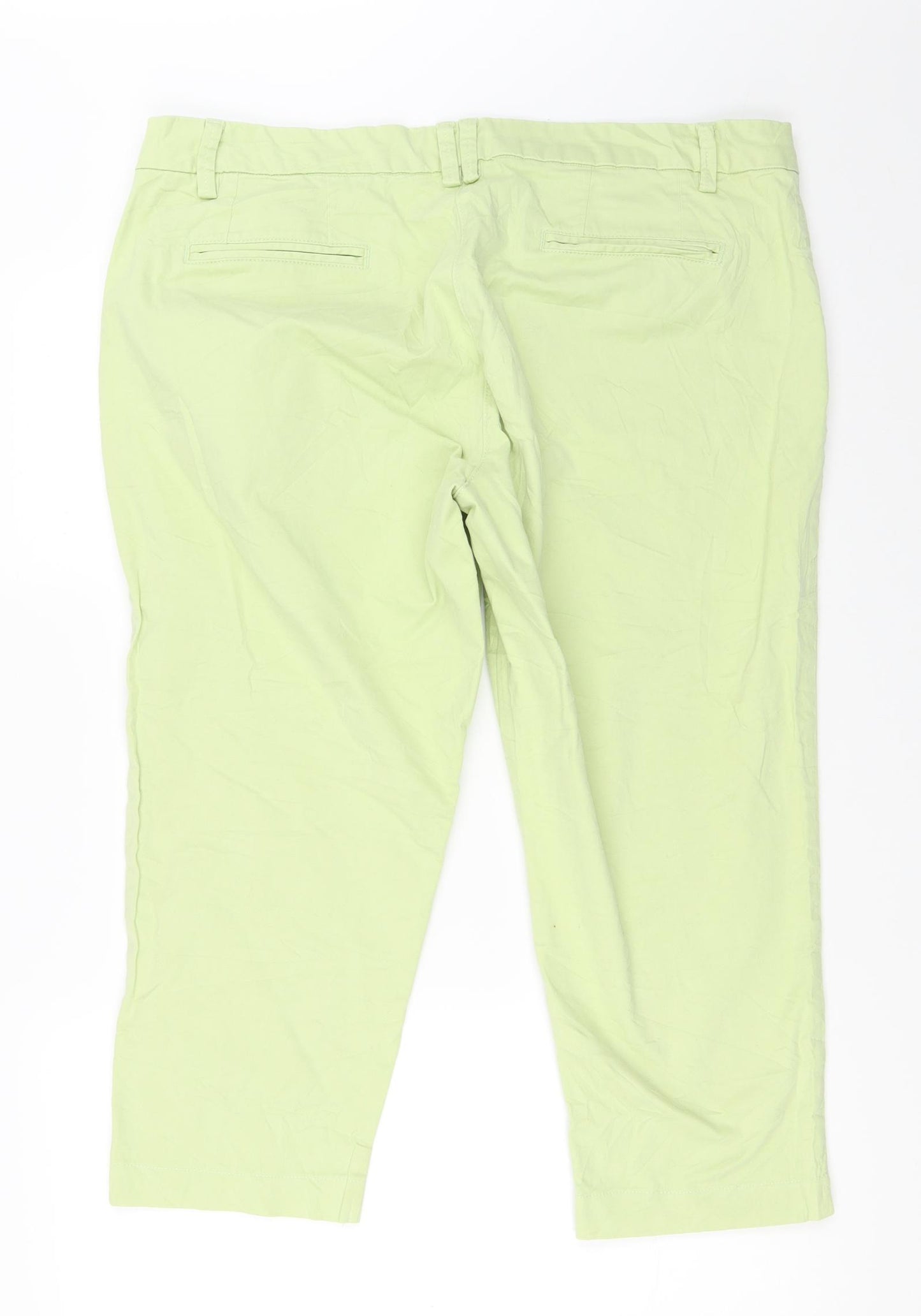 Laura Ashley Womens Green   Cropped Trousers Size 18 L22 in