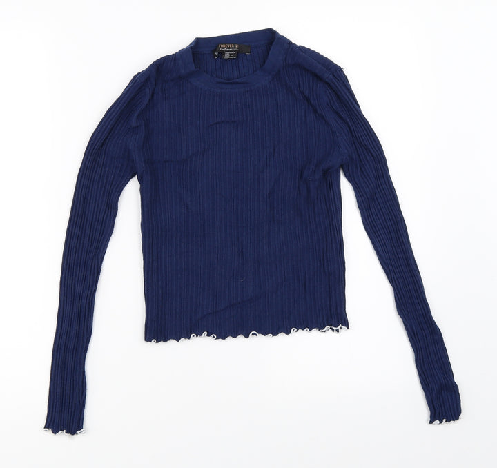 FOREVER 21 Womens Blue   Pullover Jumper Size XS
