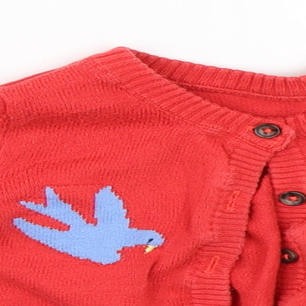 Marks and Spencer Boys Red   Cardigan Jumper Size 6-9 Months