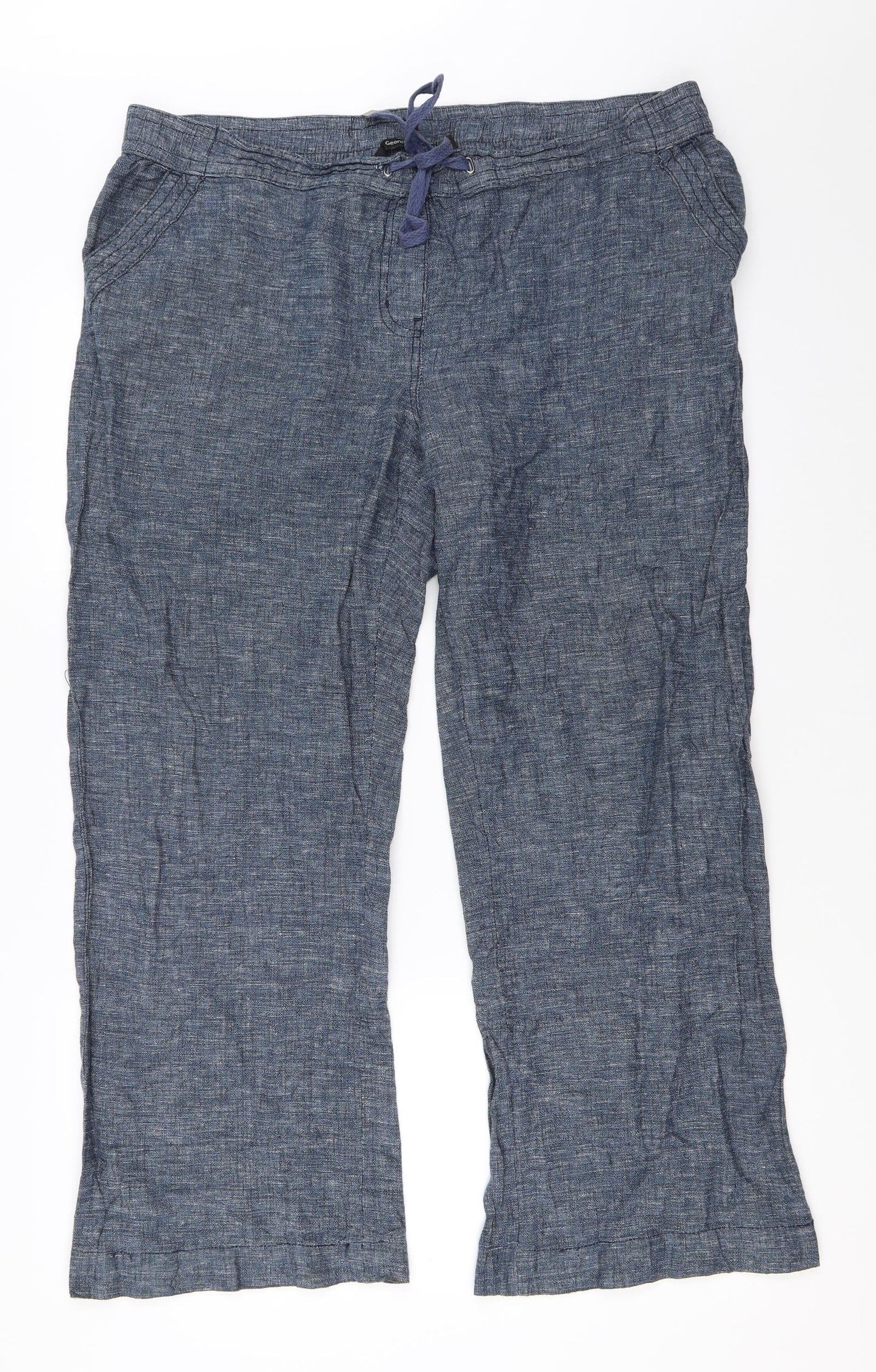 George Womens Blue   Trousers  Size 18 L28 in