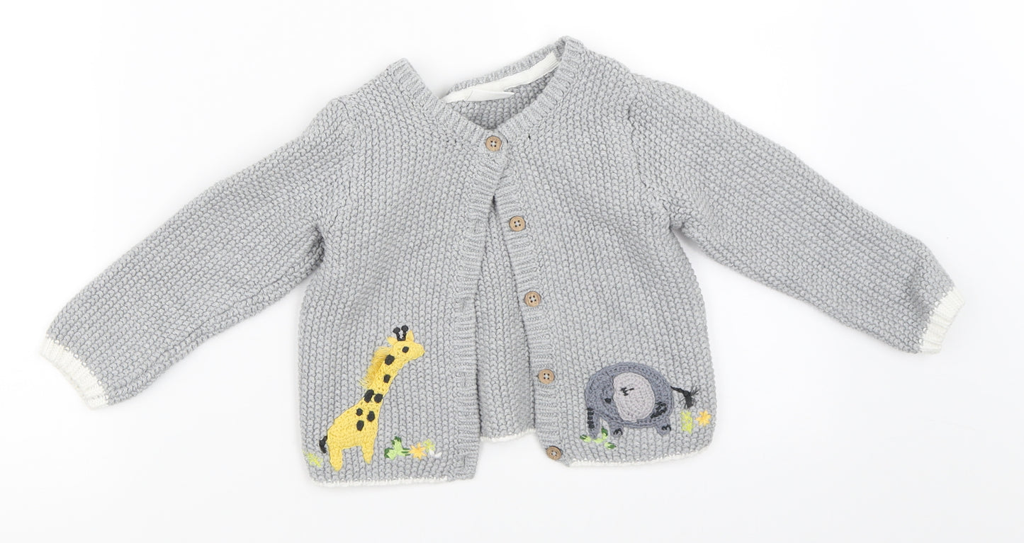 NEXT Girls Grey   Cardigan Jumper Size 18-24 Months