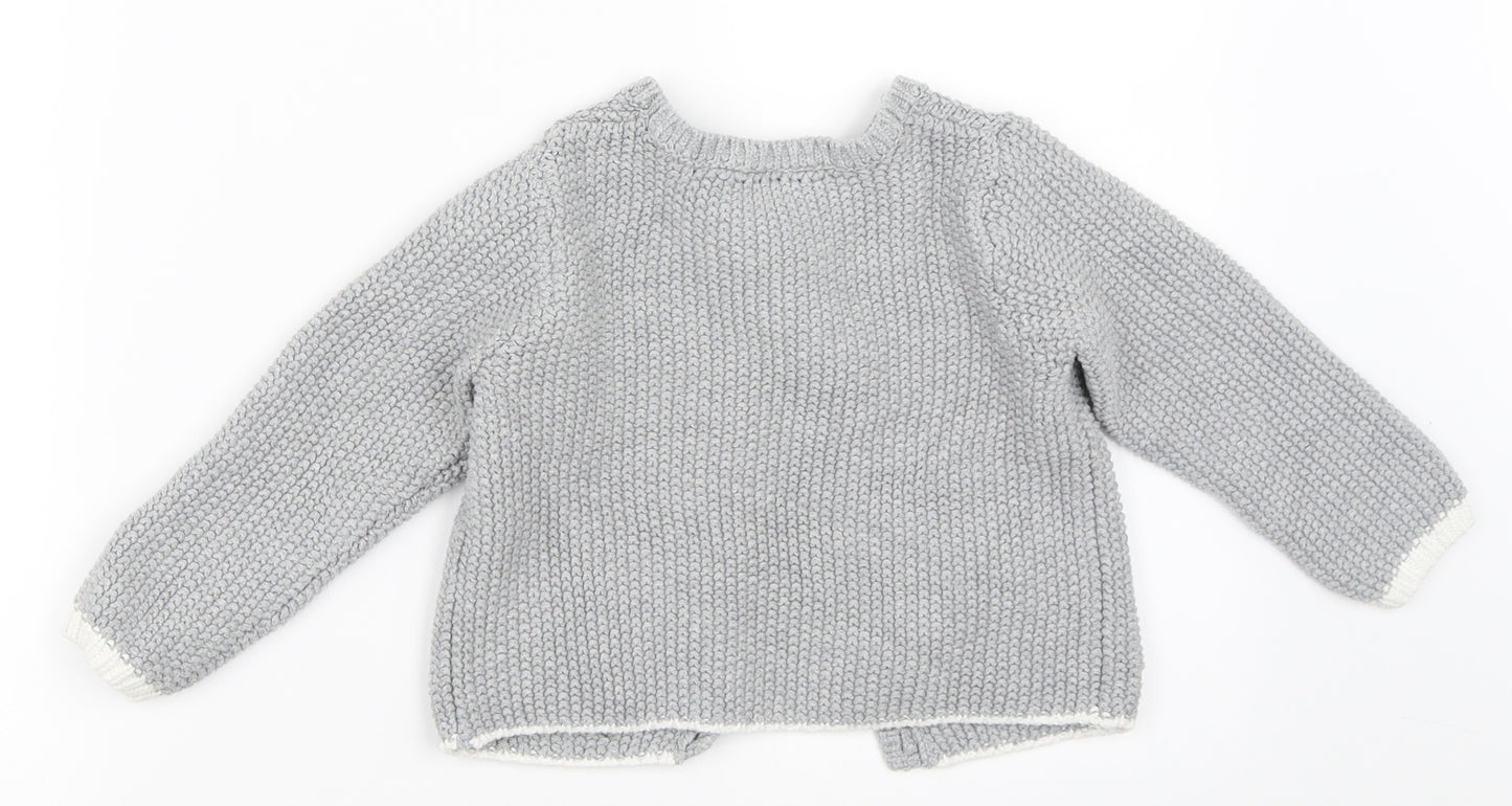NEXT Girls Grey   Cardigan Jumper Size 18-24 Months