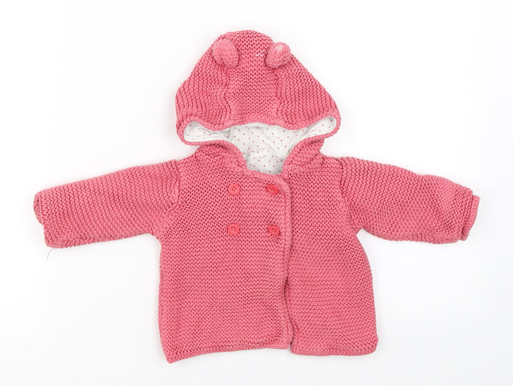 Marks and Spencer Girls Pink   Jacket  Size 0-3 Months