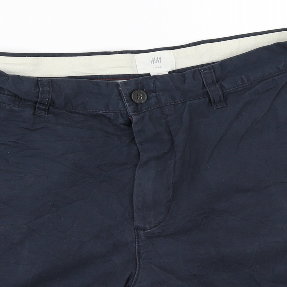 H&M Mens Blue   Chino Shorts Size 32