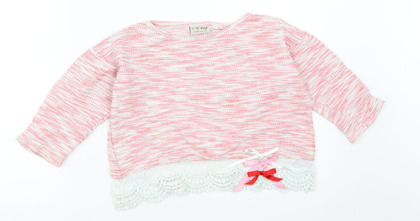 NEXT Girls Pink   Pullover Jumper Size 5 Years