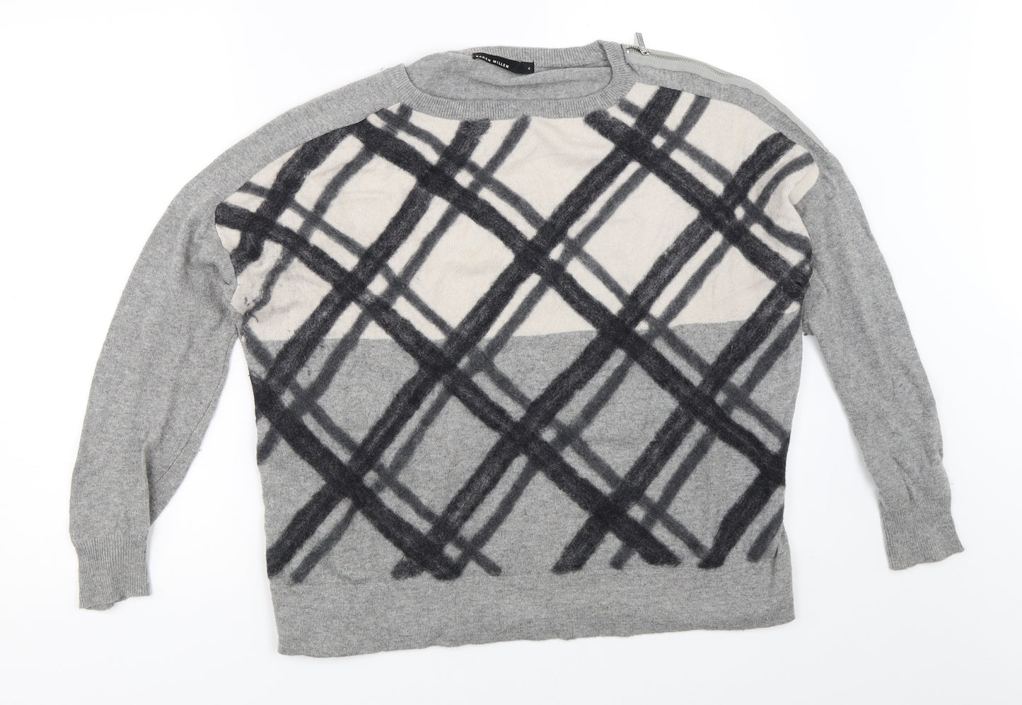 Karen Millen Womens Grey   Pullover Jumper Size L