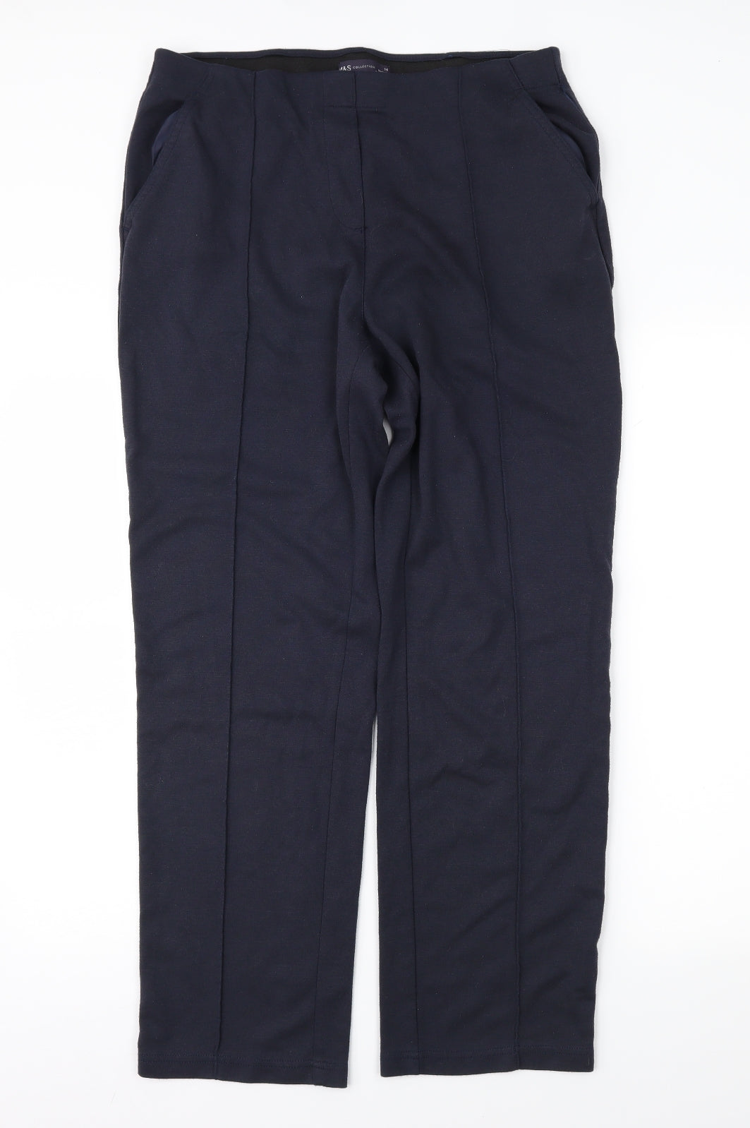 Marks and Spencer Womens Blue   Trousers  Size 14 L28 in