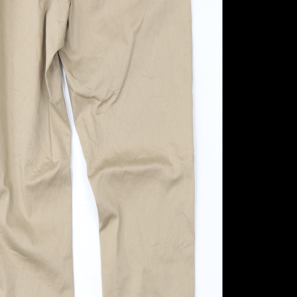Marks and Spencer Womens Brown   Chino Trousers Size 14 L27 in