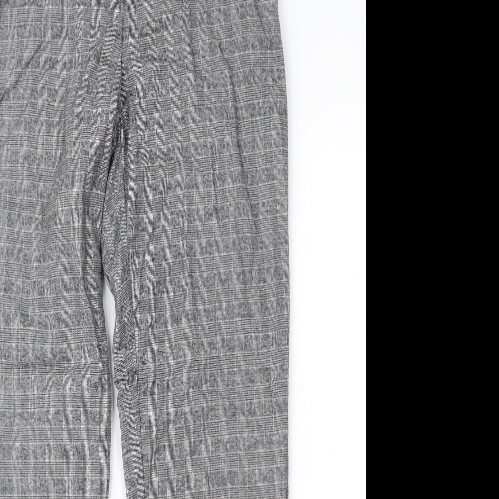 TU Womens Grey Check  Trousers  Size 10 L29 in