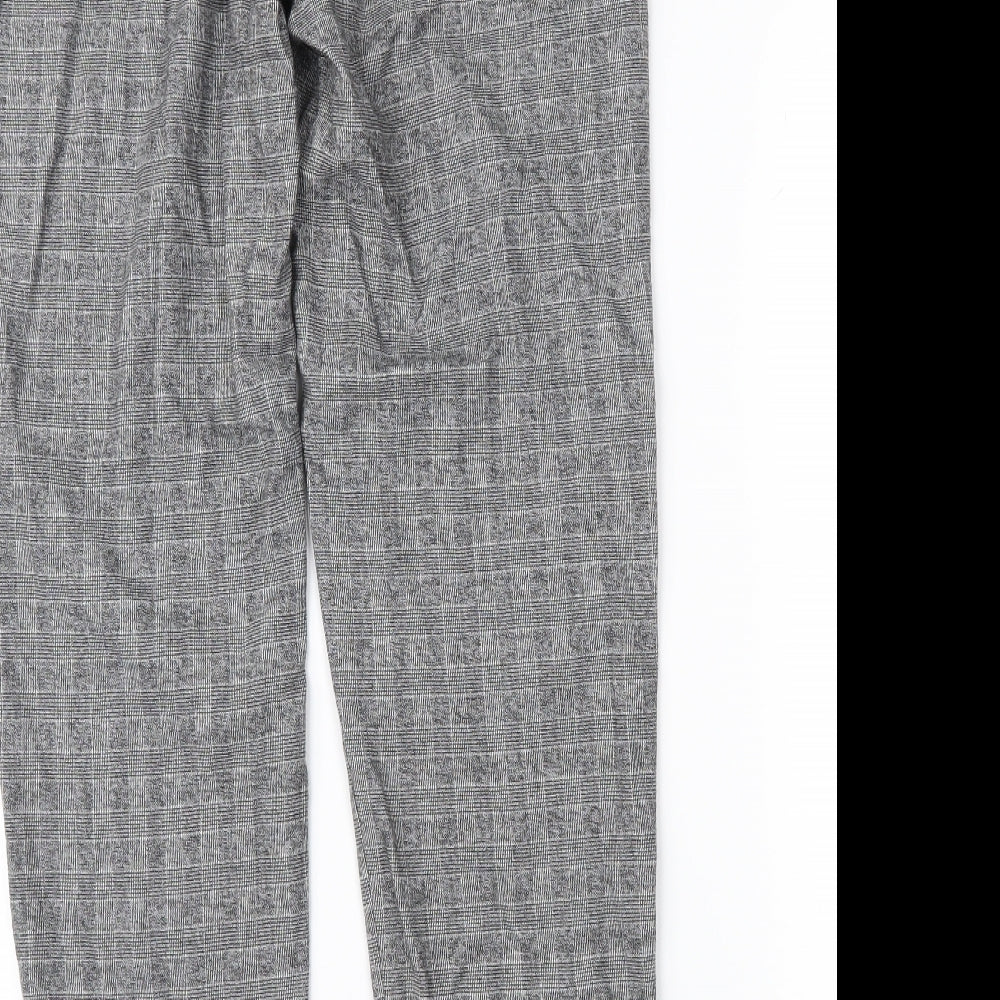 TU Womens Grey Check  Trousers  Size 10 L29 in
