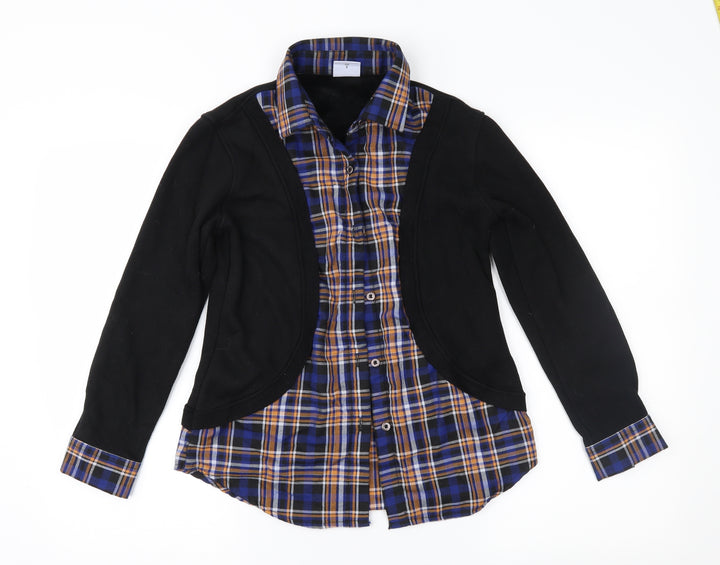 Lee Cooper Womens Black Check Jacket Size 8
