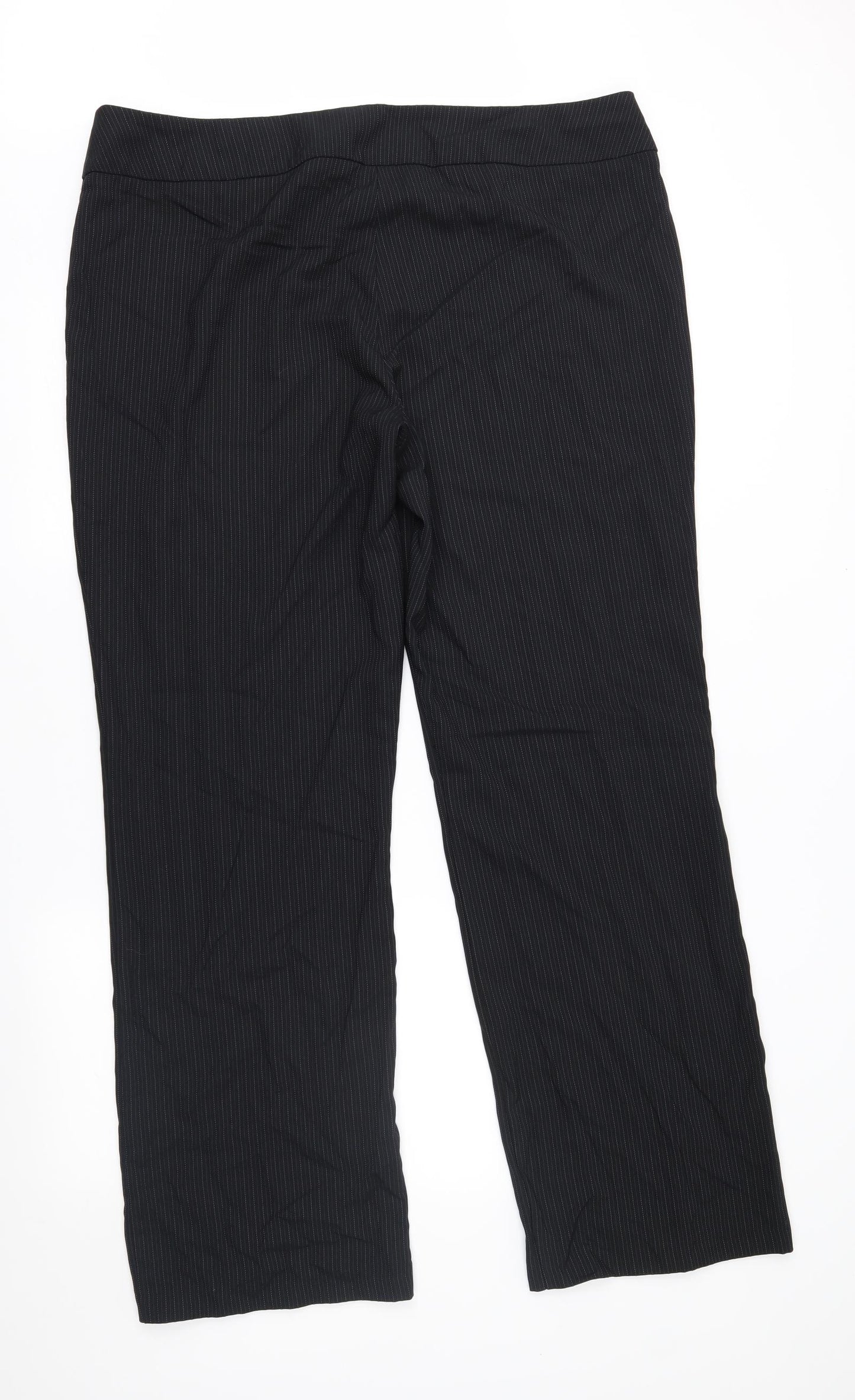George Womens Black Striped  Trousers  Size 20 L33 in