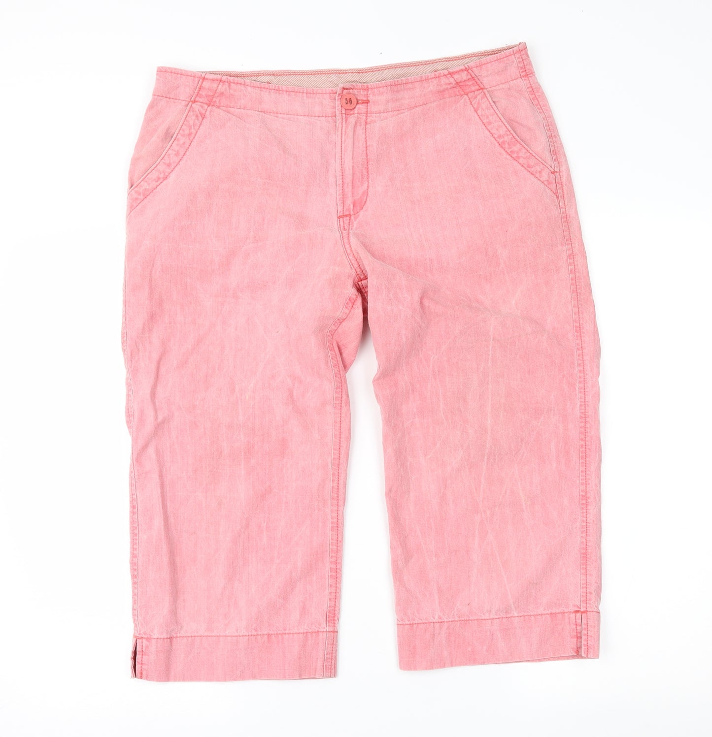 Marks and Spencer Womens Pink   Capri Trousers Size 16 L20 in