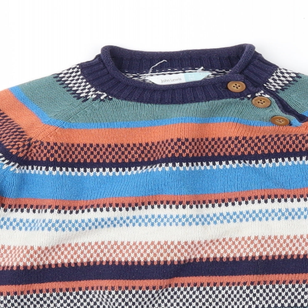John Lewis Boys Multicoloured Fair Isle  Pullover Jumper Size 2-3 Years