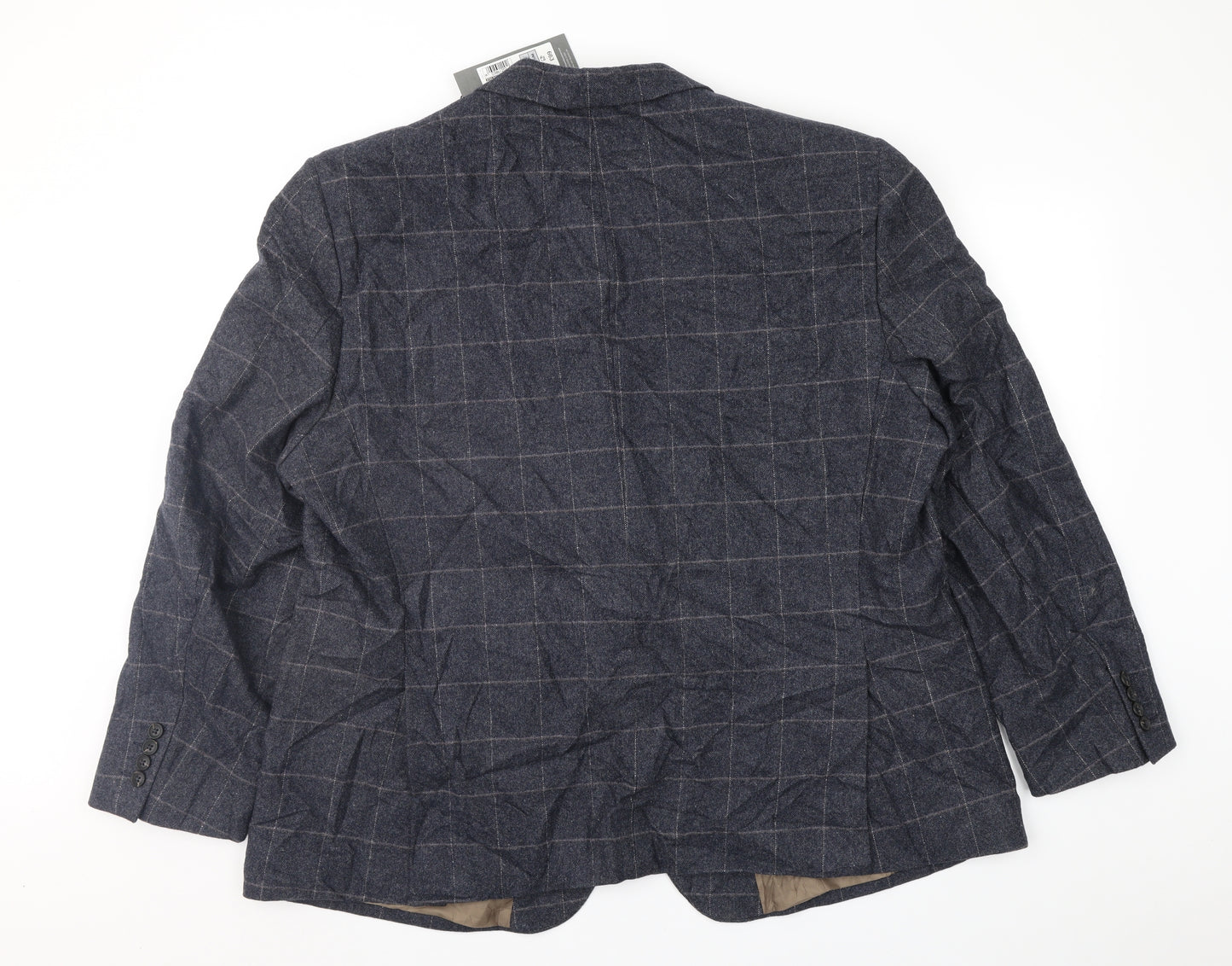 Marks and Spencer Mens Blue Check  Jacket Suit Jacket Size M