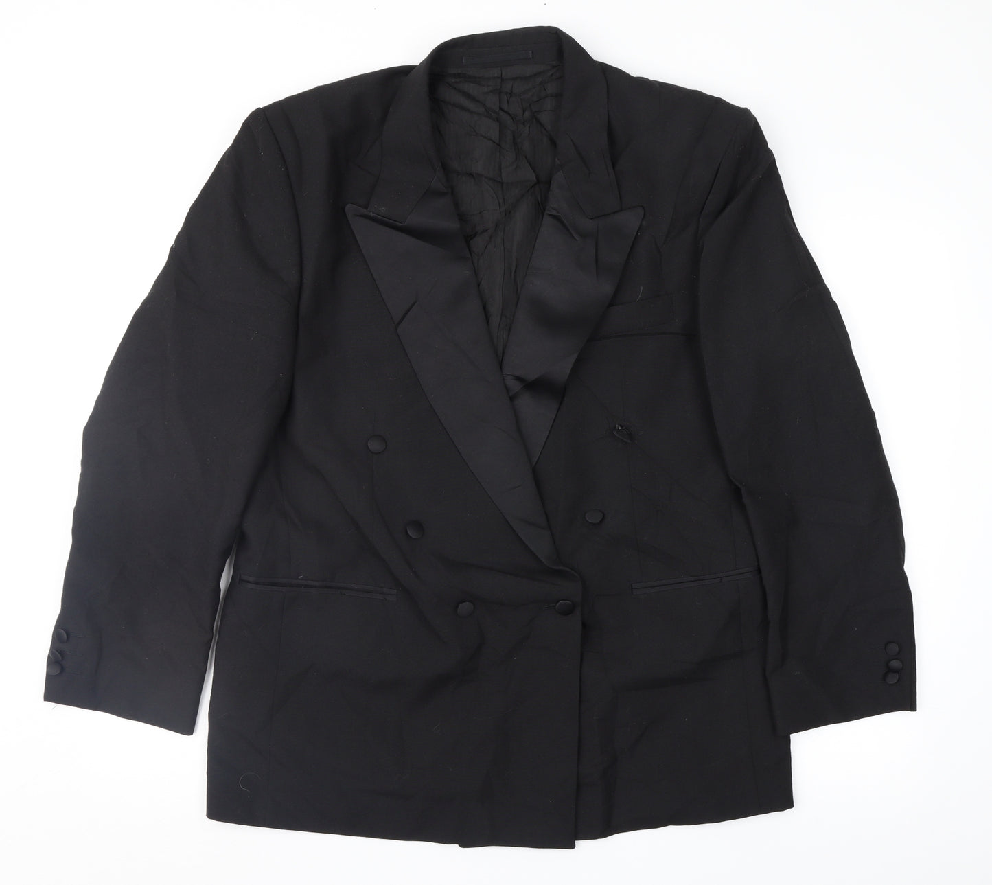 Alpha Plus Mens Black   Tuxedo Suit Jacket Size 42