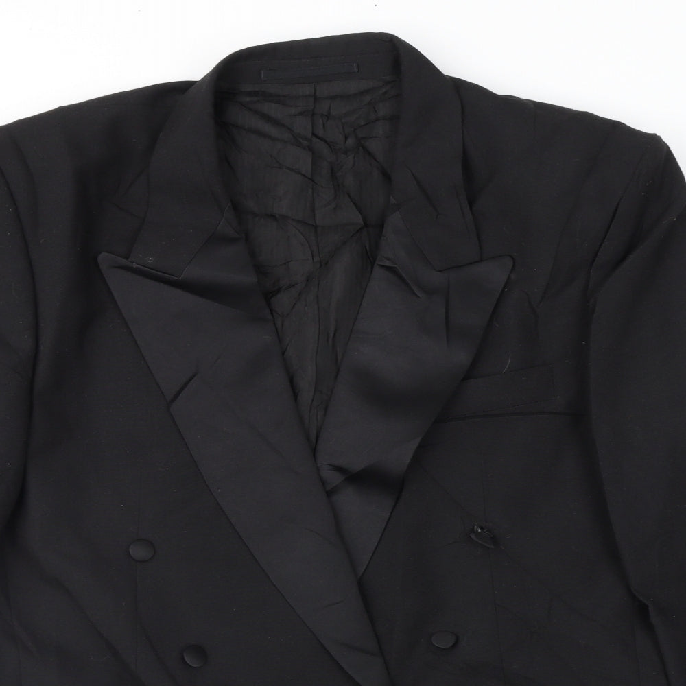 Alpha Plus Mens Black   Tuxedo Suit Jacket Size 42