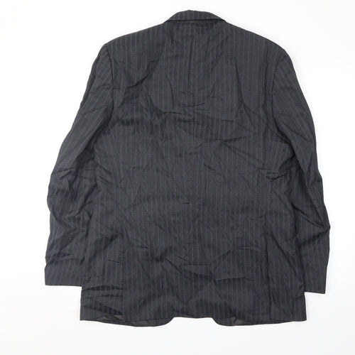 Jeff Banks Mens Blue Striped  Jacket Suit Jacket Size 42