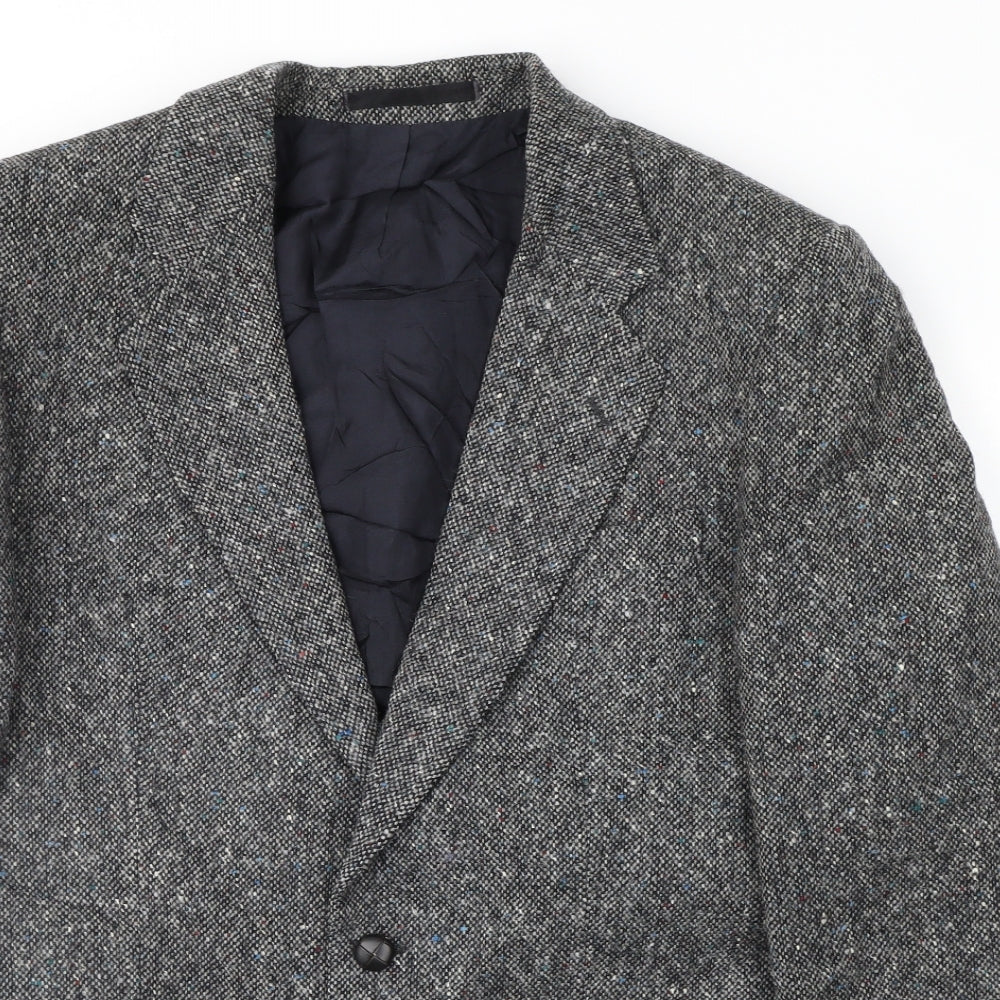 st Michael Mens Grey  Tweed Jacket Sport Coat Size 40