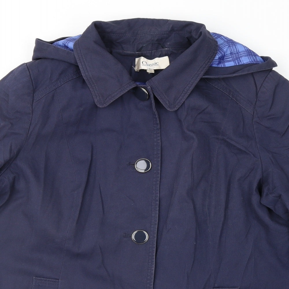 Marks and Spencer Womens Blue   Anorak Coat Size 14