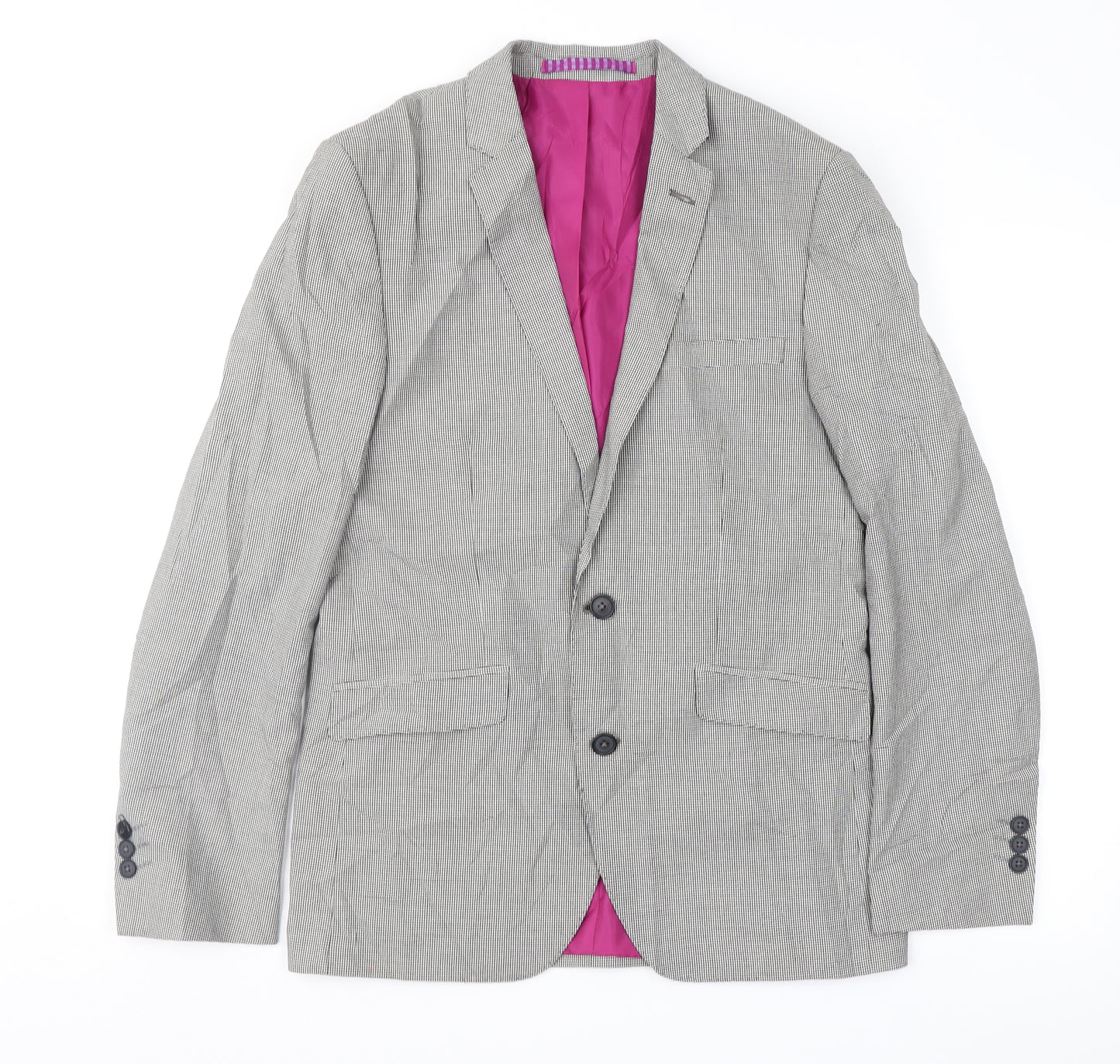 Marks and Spencer Mens Grey Houndstooth  Jacket Suit Jacket Size M