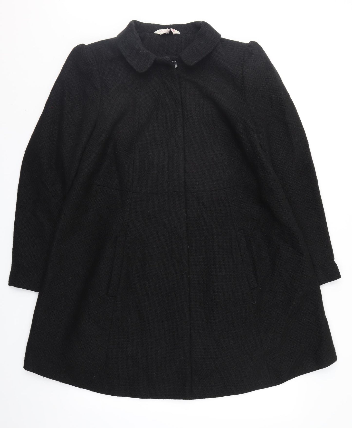 Red Herr` Womens Black   Overcoat Coat Size 14