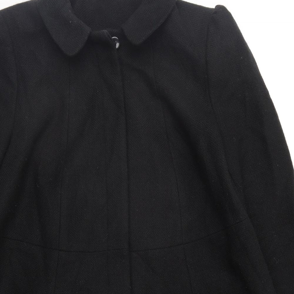 Red Herr` Womens Black   Overcoat Coat Size 14