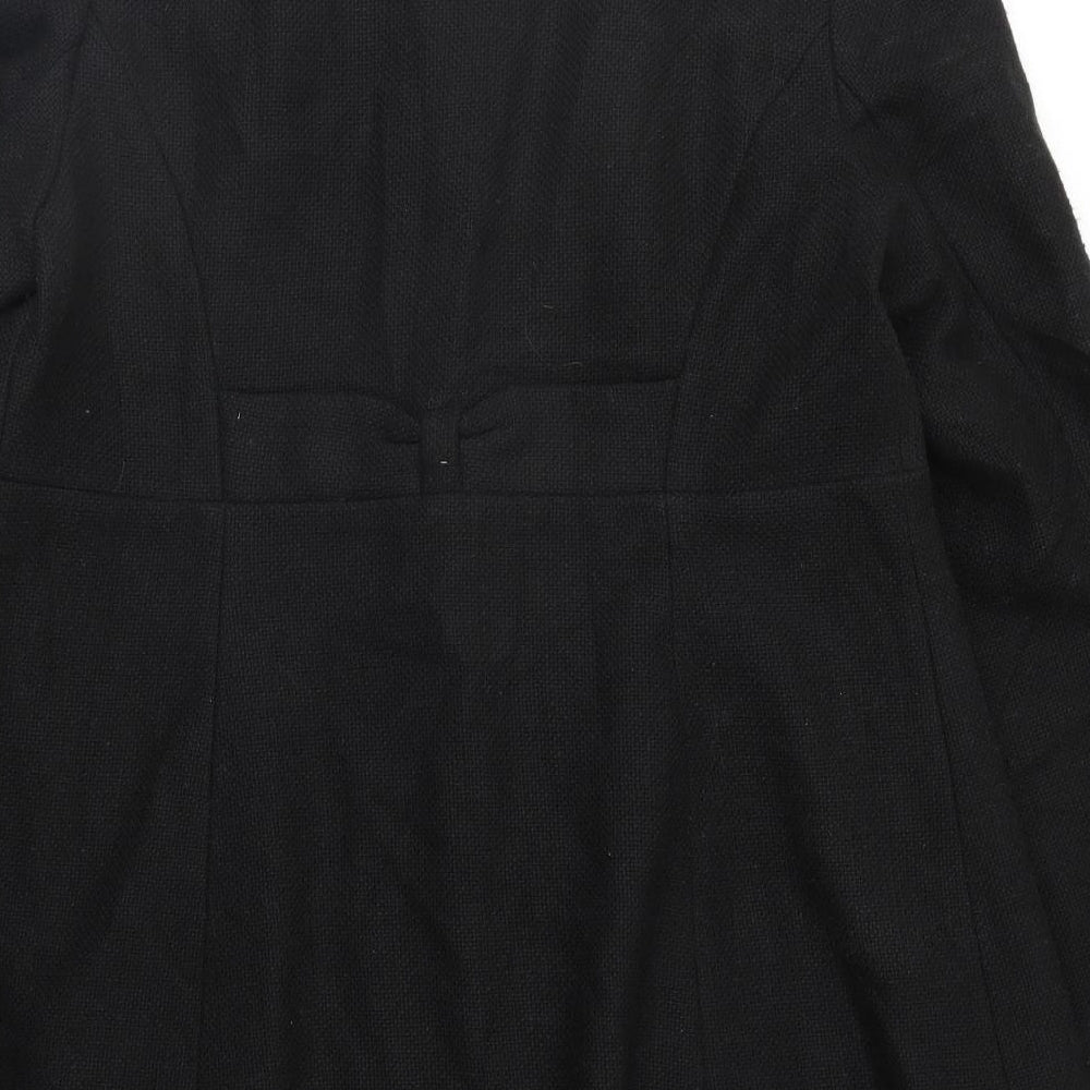 Red Herr` Womens Black   Overcoat Coat Size 14