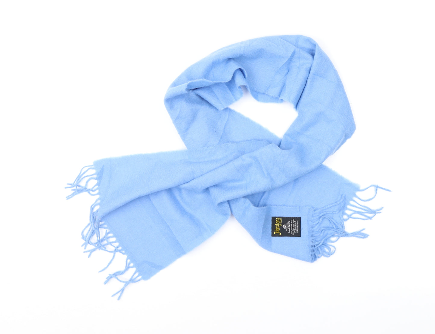 Johnston's Of Elgin Unisex Blue   Rectangle Scarf Scarf Size Regular