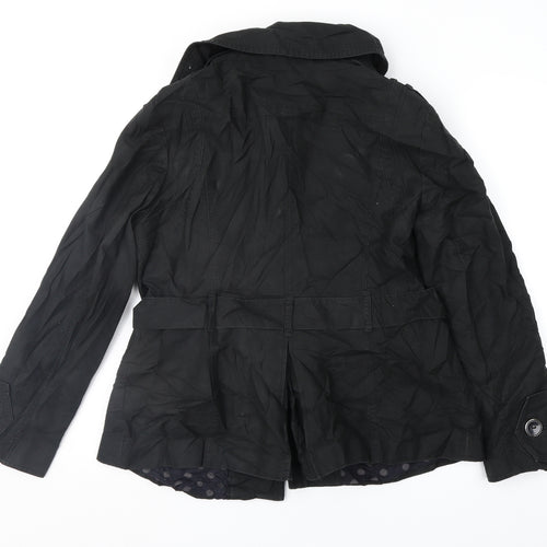 Principles Womens Black   Trench Coat Jacket Size 16