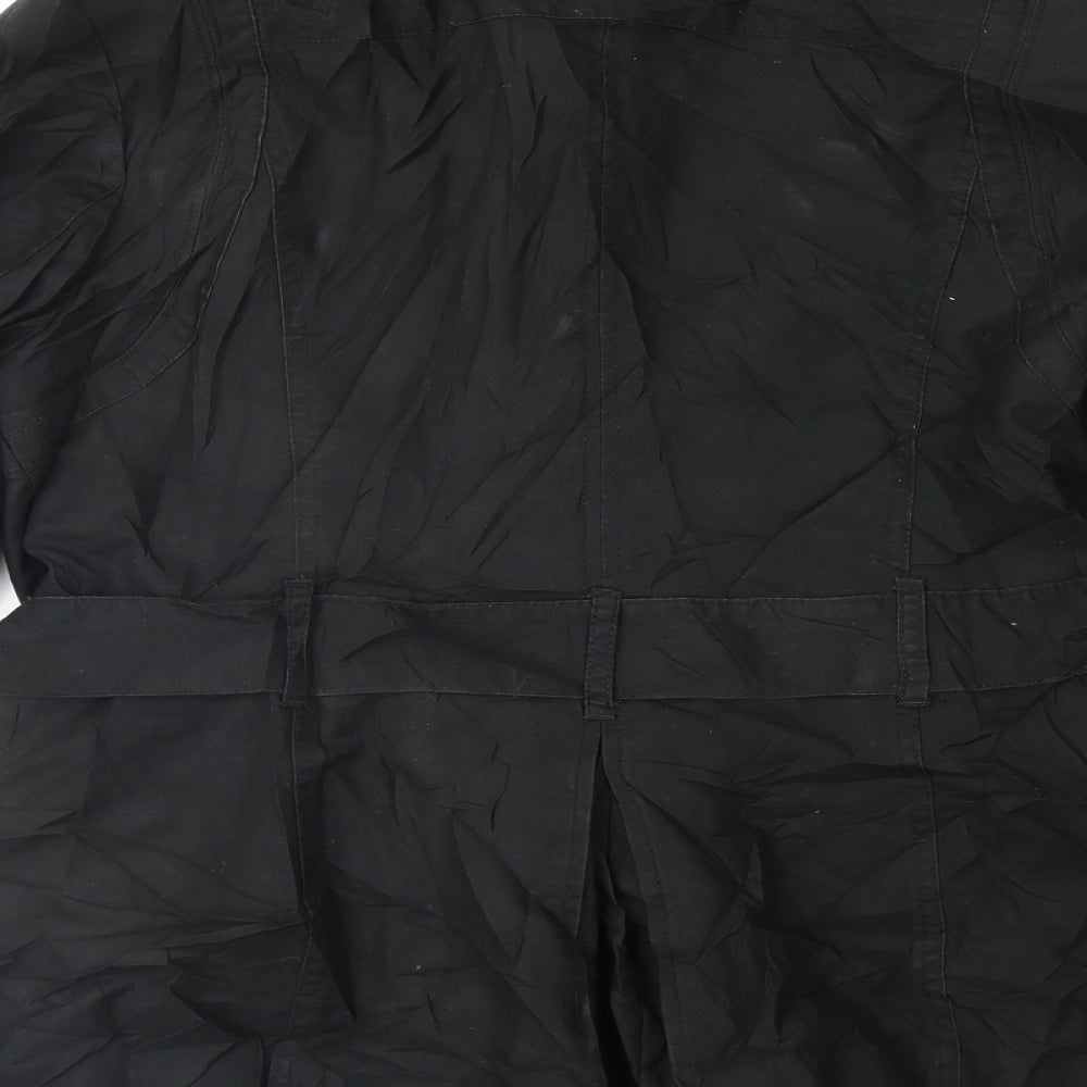 Principles Womens Black   Trench Coat Jacket Size 16