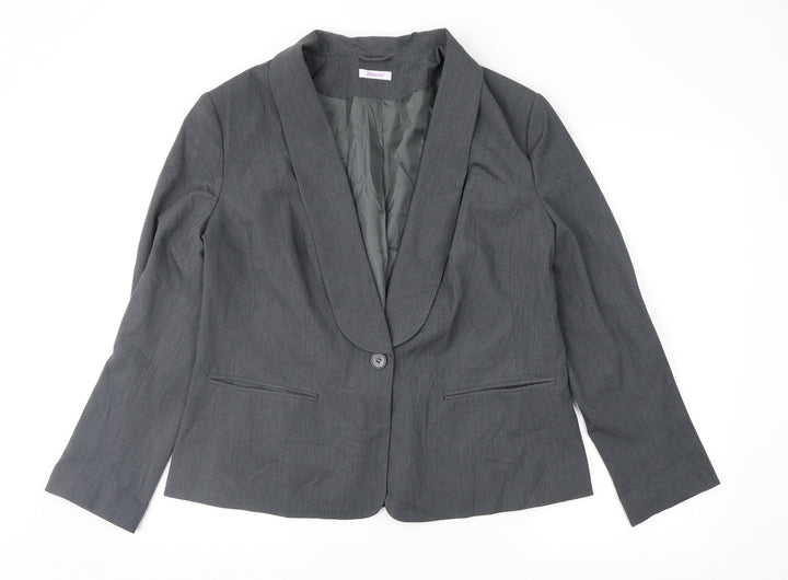 Damart Womens Grey Jacket Suit Jacket Size 18