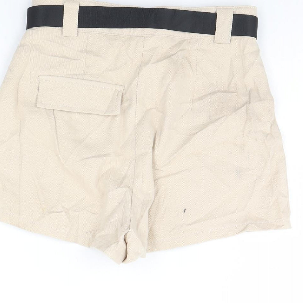 Missguided Womens Beige   Cargo Shorts Size 6