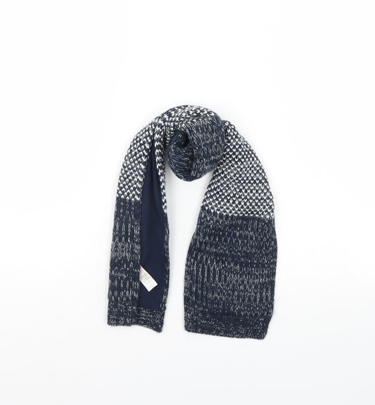 Preworn Boys Blue Herringbone  Scarf  One Size