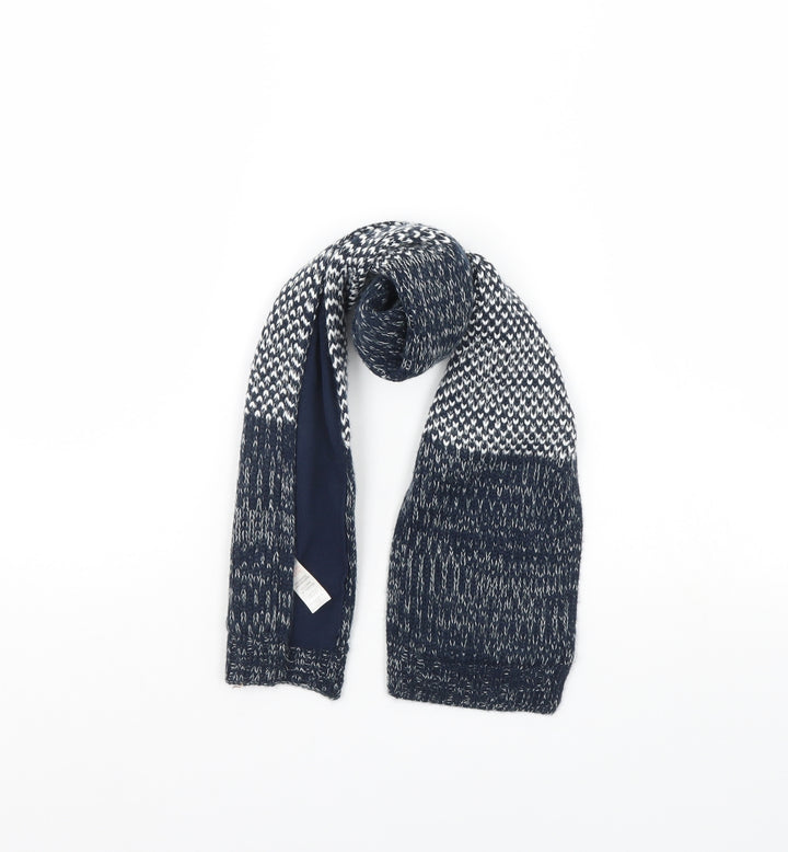 Preworn Boys Blue Herringbone  Scarf  One Size