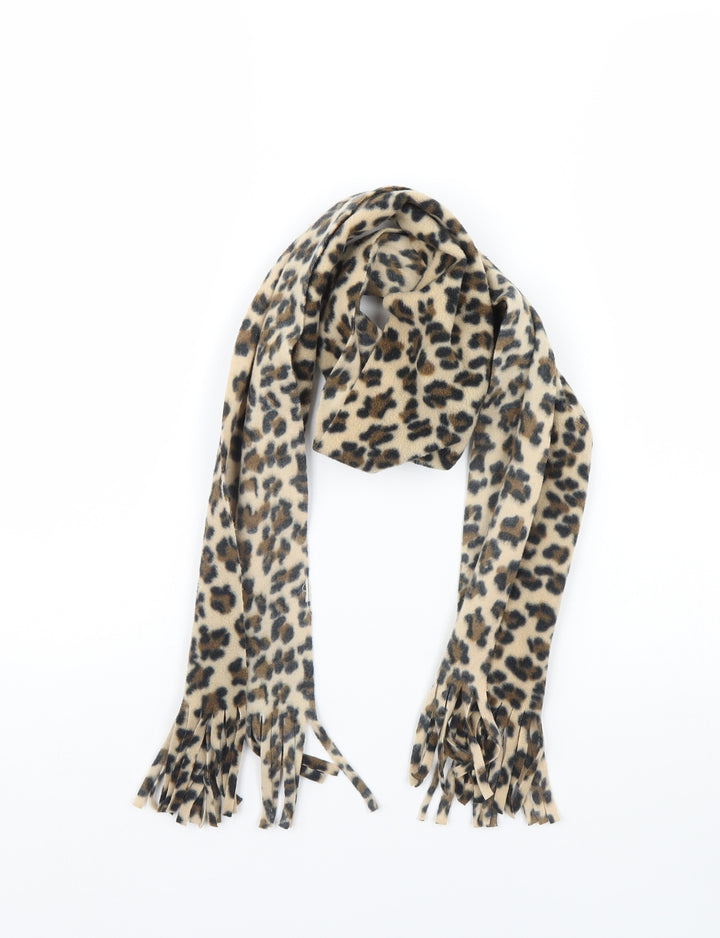Preworn Womens Beige Animal Print   Scarf
