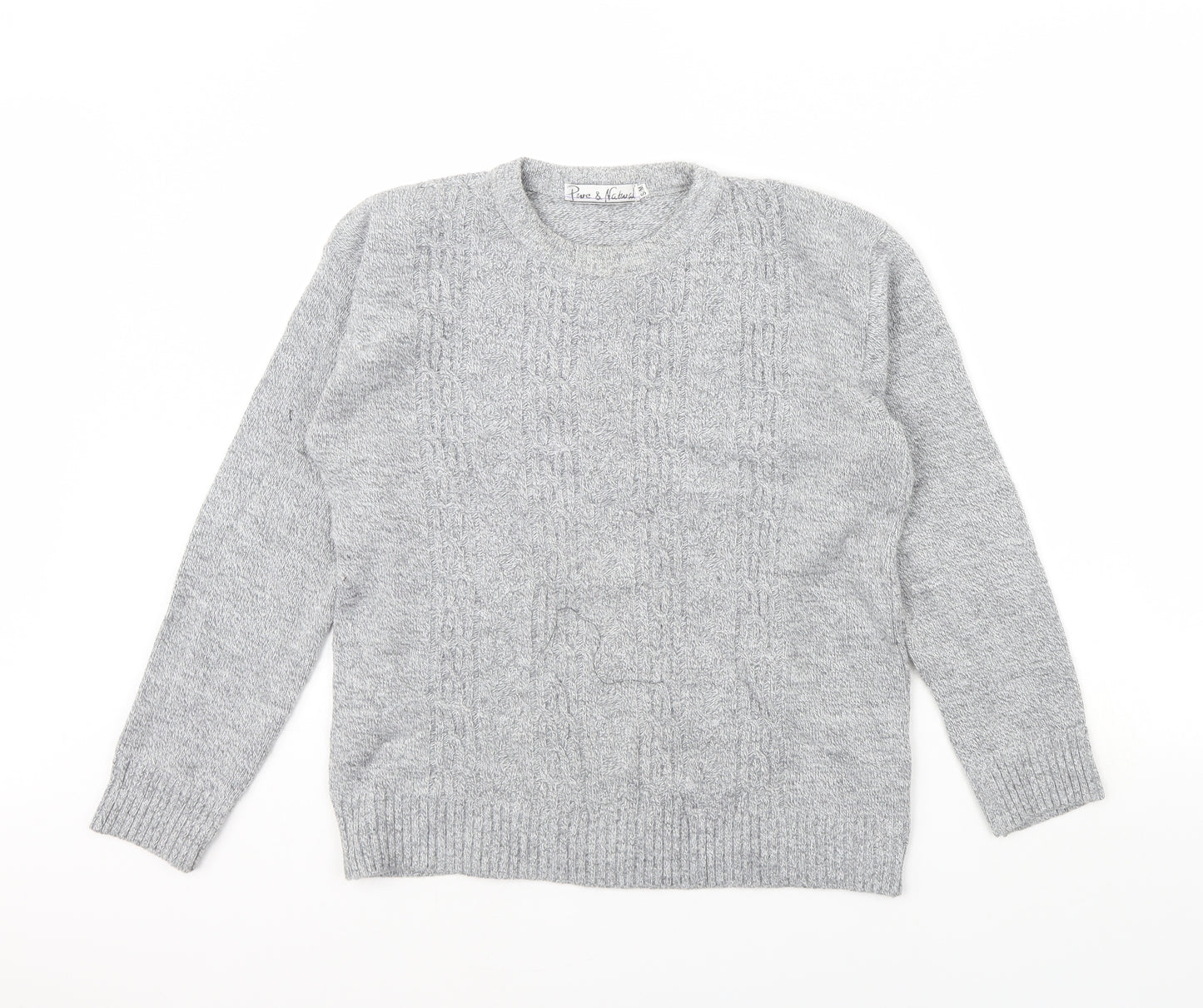Pure & Natural Womens Grey   Pullover Jumper Size S