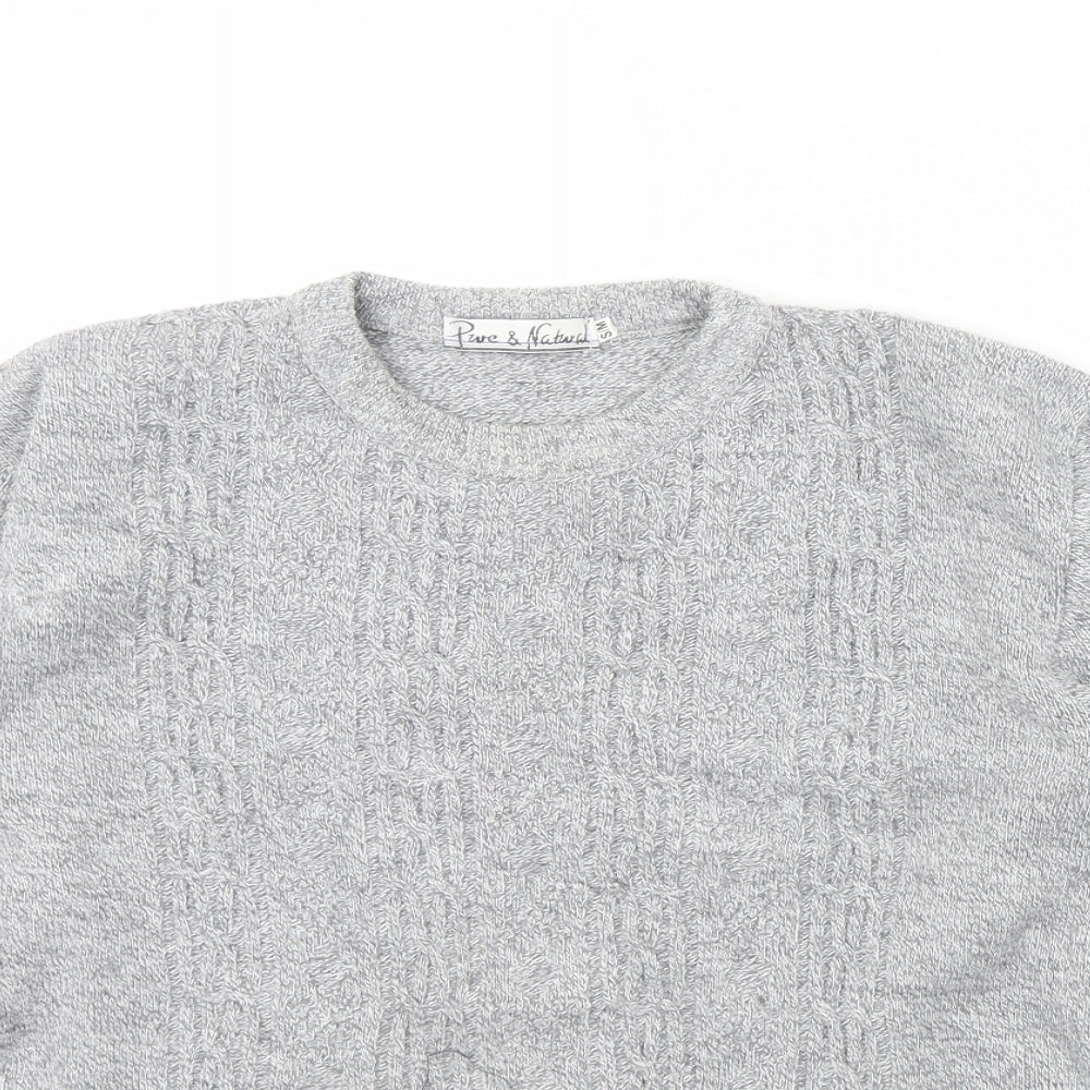 Pure & Natural Womens Grey   Pullover Jumper Size S