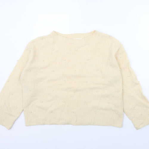 H&M Womens Ivory   Pullover Jumper Size S