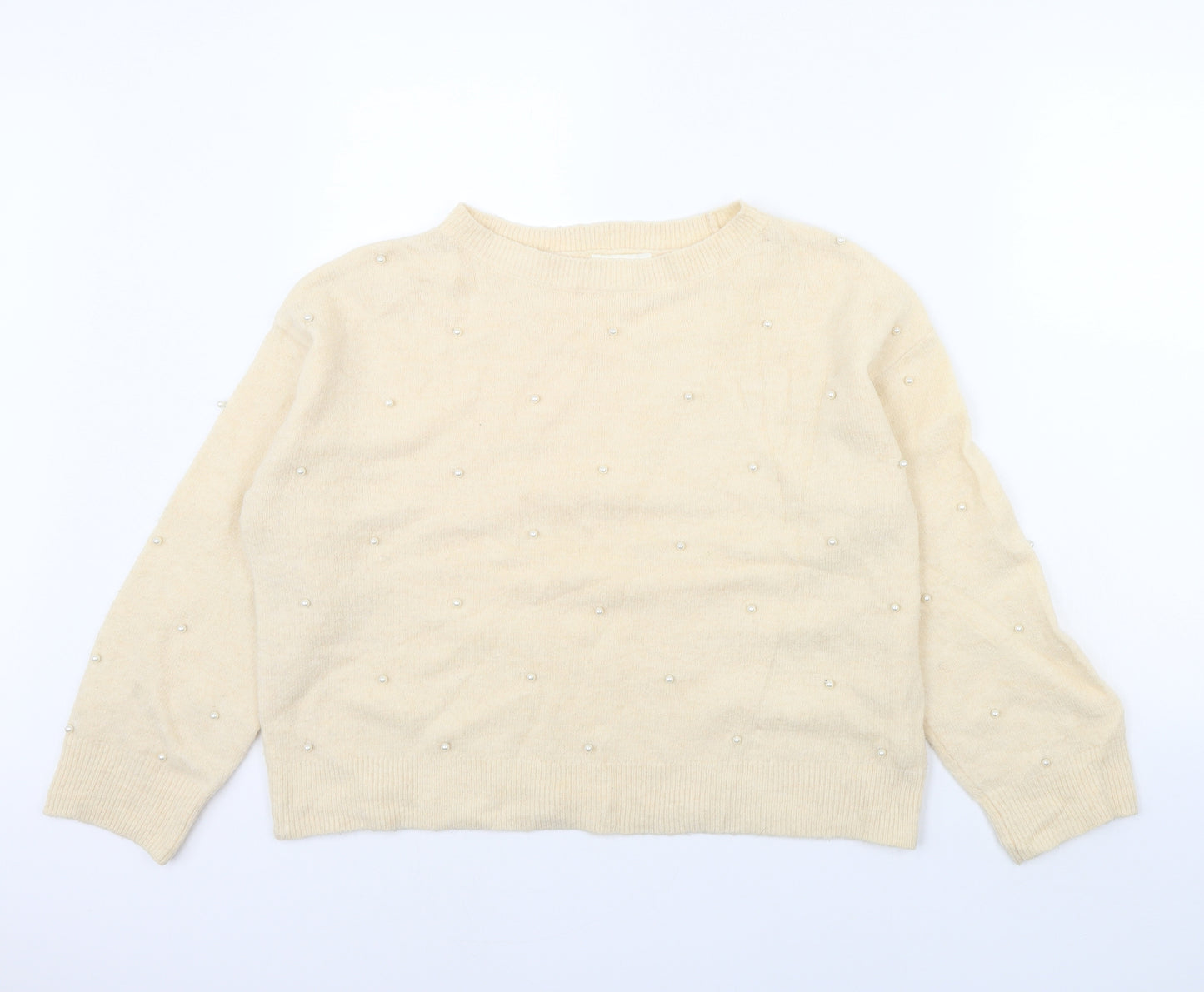 H&M Womens Ivory   Pullover Jumper Size S