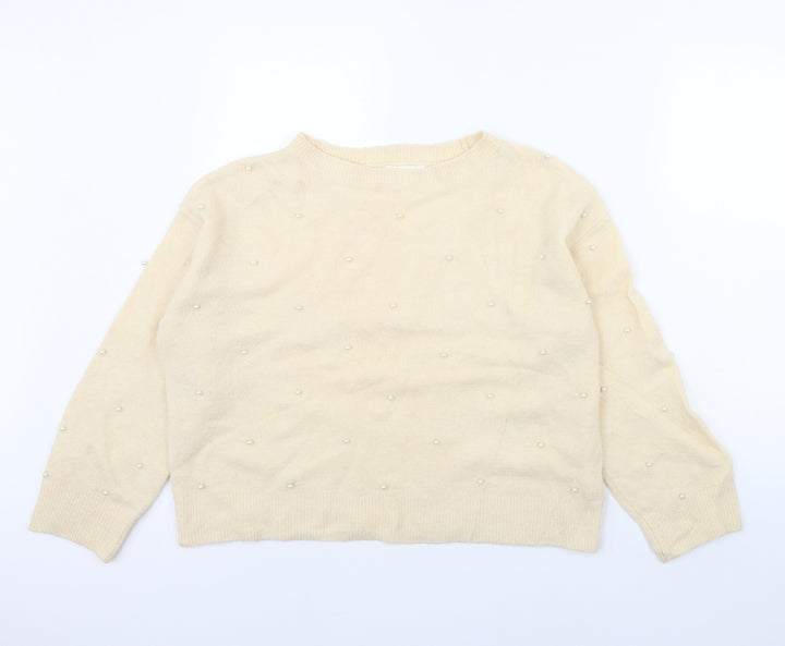 H&M Womens Ivory   Pullover Jumper Size S