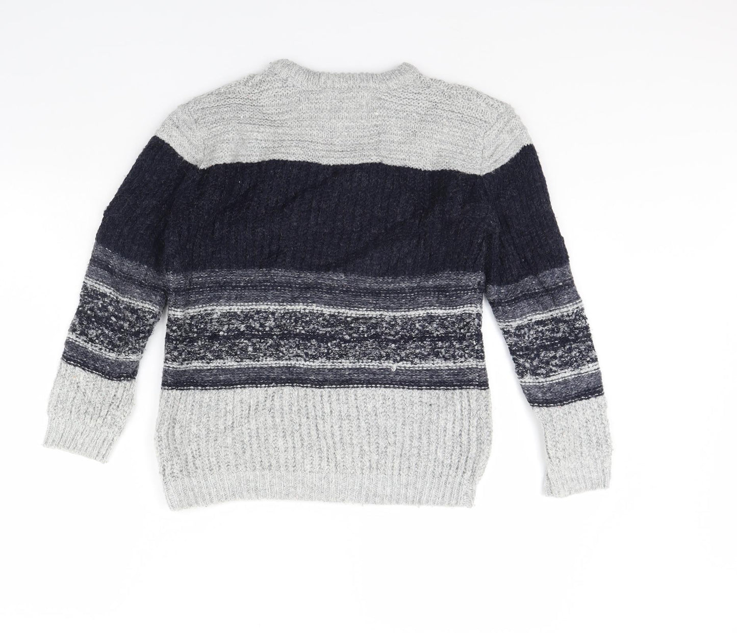 Zara Boys Blue Striped  Pullover Jumper Size 9 Years