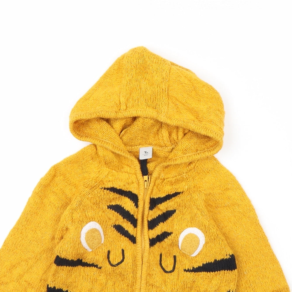 TU Girls Orange   Jacket  Size 3 Years  - Tiger