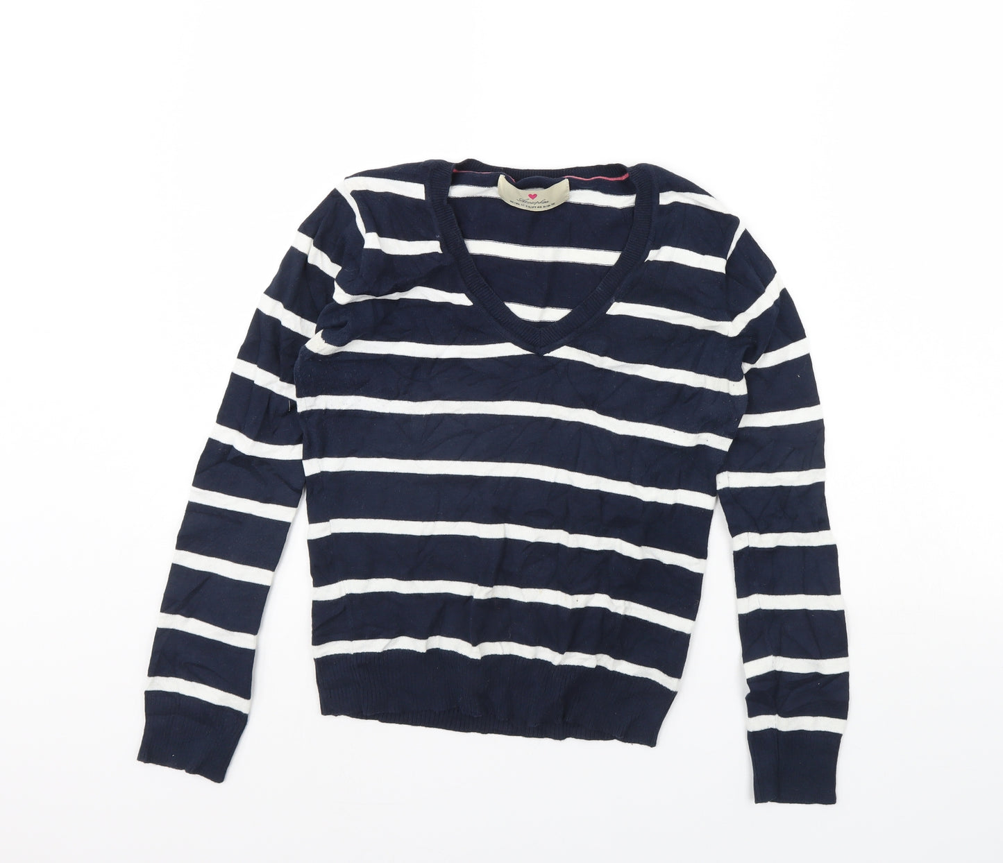 Atmosphere Womens Blue Striped  Pullover Jumper Size 12