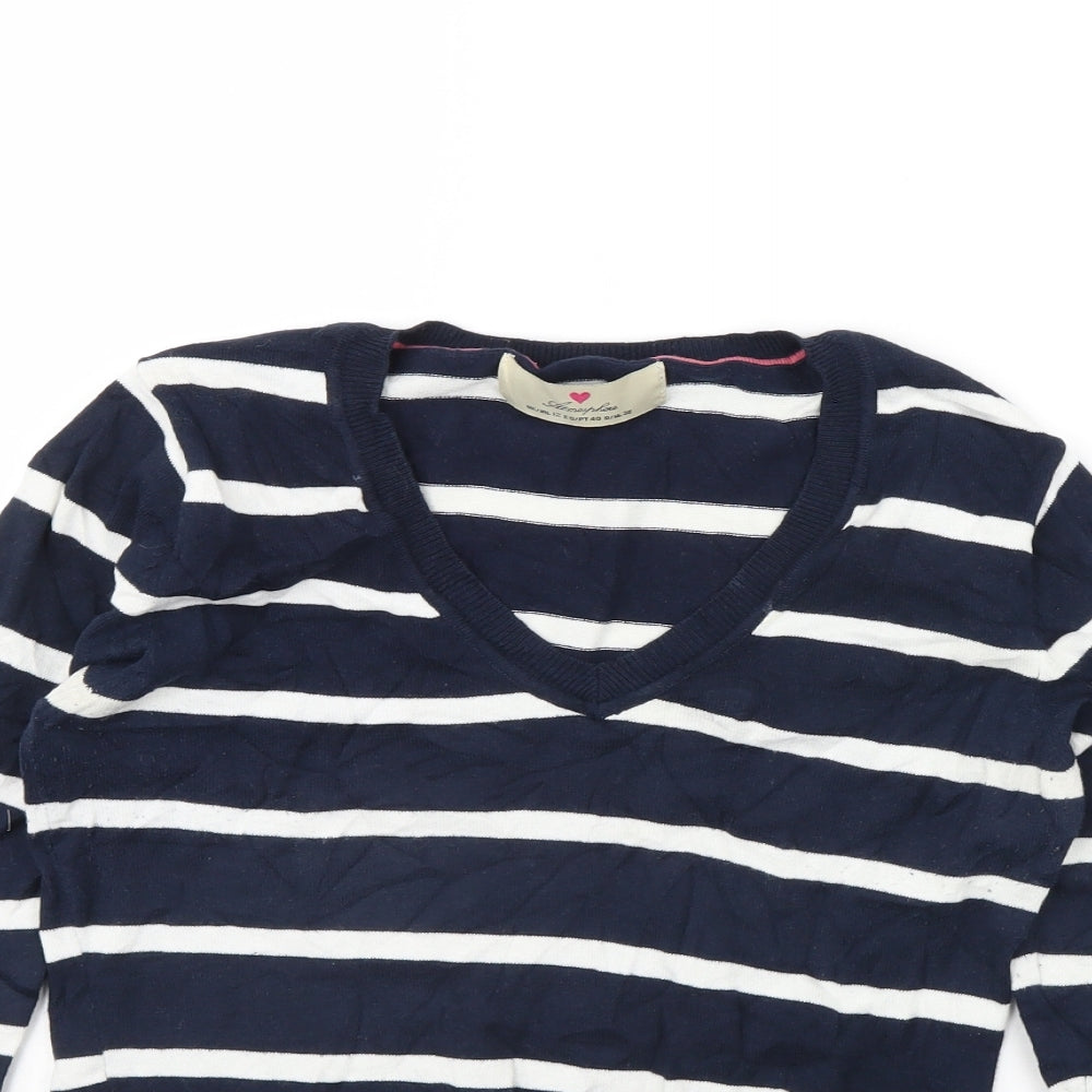 Atmosphere Womens Blue Striped  Pullover Jumper Size 12